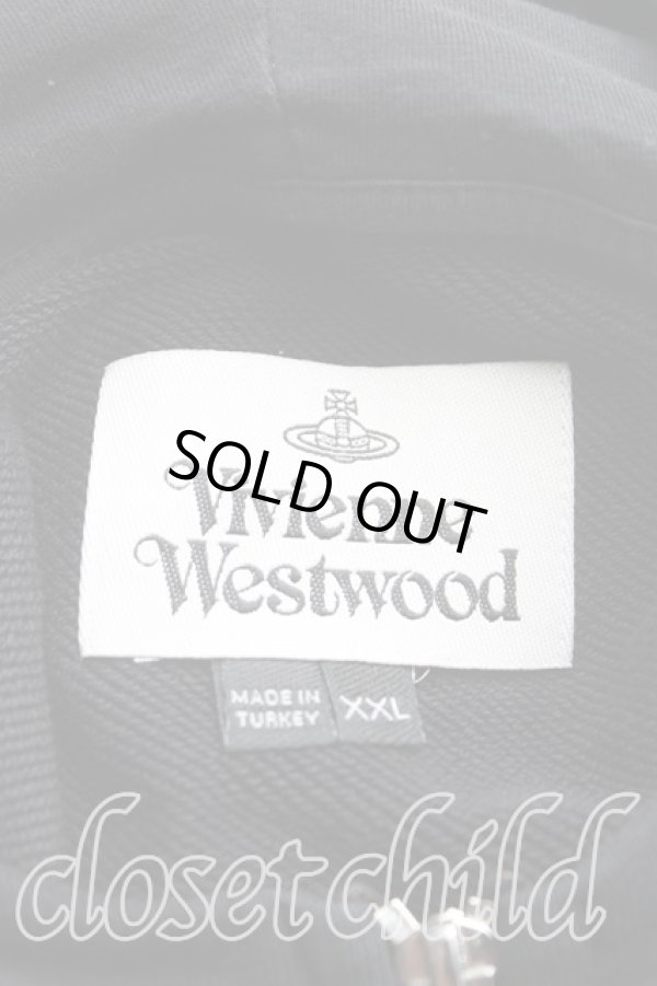 画像3: ヴィヴィアンウエストウッド 中古 / カラーオーブ刺繍ジップパーカー XXL 黒  H-25-10-05-046-to-OD-ZH (3)