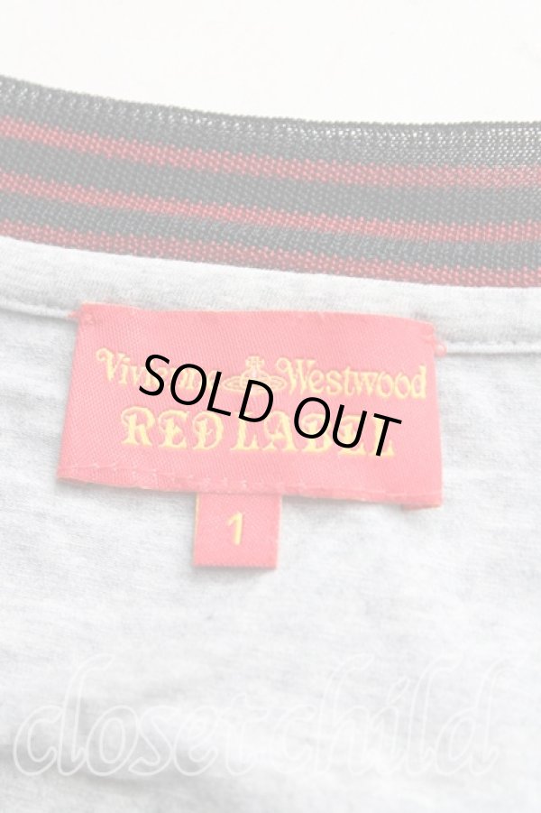 画像3: ヴィヴィアンウエストウッド 中古 / ボーダー切替カーディガン 1(7号) 灰  H-25-10-05-054-to-IN-ZH (3)