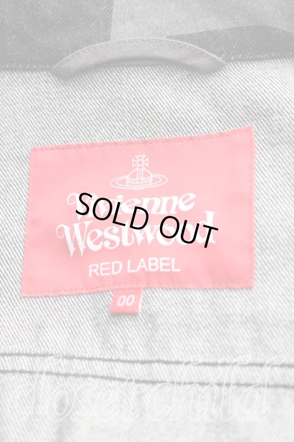 画像3: ヴィヴィアンウエストウッド 中古 / RED LABEL　PRINT DENIMジャケット 00（ワンサイズ） 黒  H-25-10-05-001-jc-OD-ZH (3)