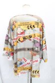 画像2: ANGLOMANIA 中古 / フラワーテープカットソー 38（M相当） 灰  H-25-10-05-058-to-OD-ZH (2)
