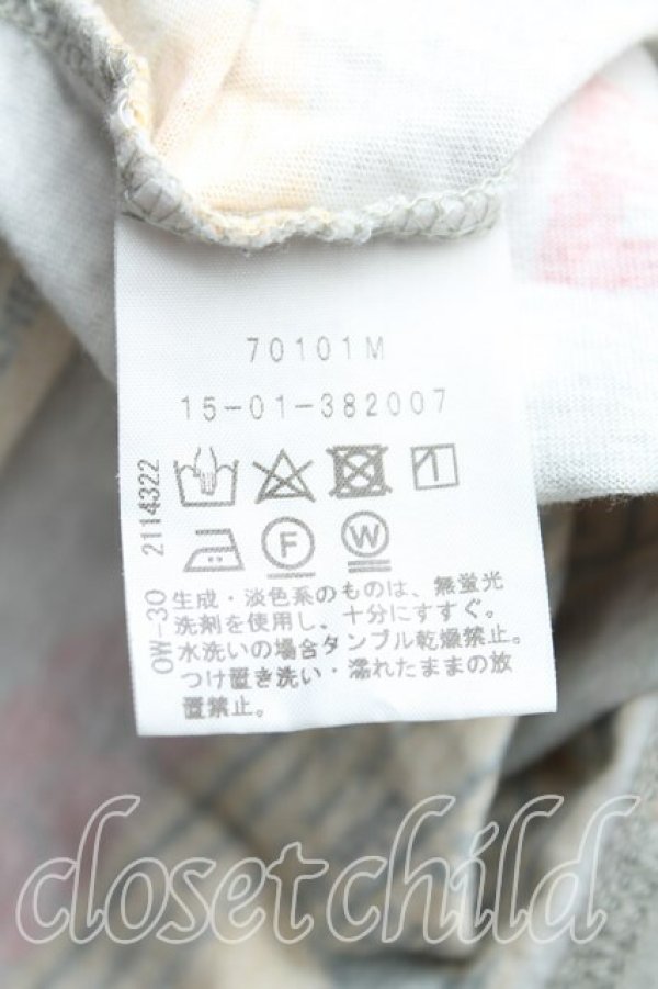 画像4: ANGLOMANIA 中古 / フラワーテープカットソー 38（M） 灰  H-25-10-05-058-to-OD-ZH (4)