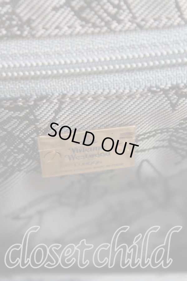 画像4: ヴィヴィアンウエストウッド 中古 / サフィアーノガマ口チェーンバッグ  黒  H-25-10-05-065-ba-OD-ZH (4)