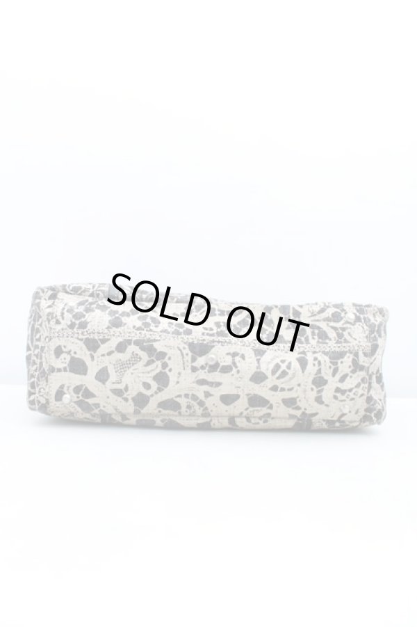 画像3: ヴィヴィアンウエストウッド 中古 / レース柄ヤスミンバッグ  黒ｘベージュ  H-25-10-05-067-ba-OD-ZH (3)