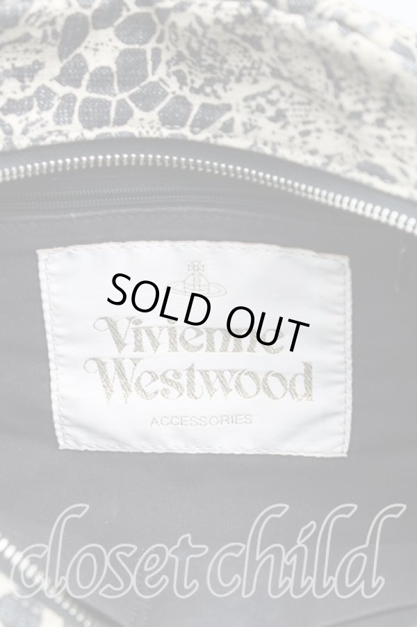 画像4: ヴィヴィアンウエストウッド 中古 / レース柄ヤスミンバッグ  黒ｘベージュ  H-25-10-05-067-ba-OD-ZH (4)