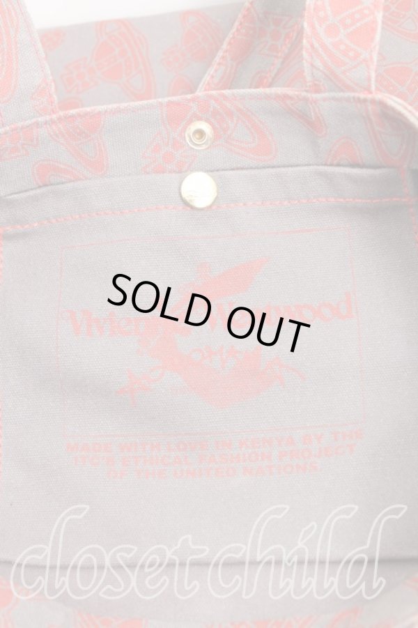 画像3: ANGLOMANIA 中古 / タイムマシーントートバッグ  灰ｘ赤  H-25-10-05-069-ba-OD-ZH (3)