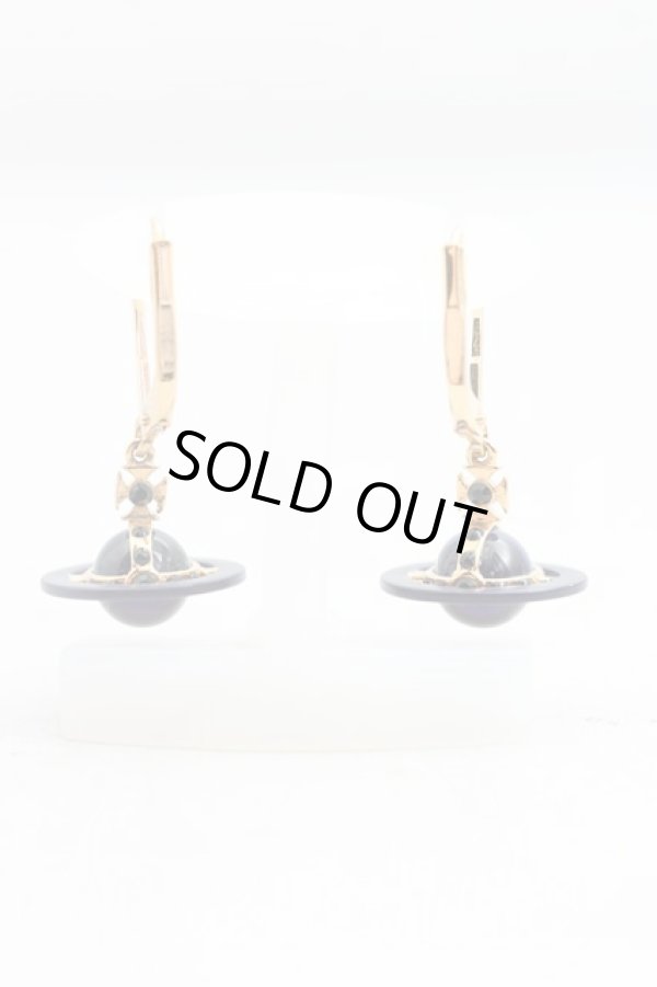 画像4: ヴィヴィアンウエストウッド 中古 / プチオリジナルオーブピアス  紫ｘ黒  H-25-10-05-077-er-OD-ZH (4)