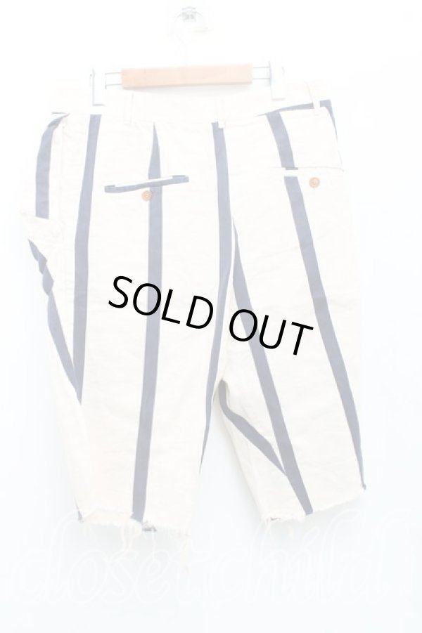 画像2: ヴィヴィアンウエストウッド MAN 中古 / アルコホリックカットオフパンツ 50（メンズXL） 生成ｘ紺  H-25-10-05-008-pa-OD-ZH (2)