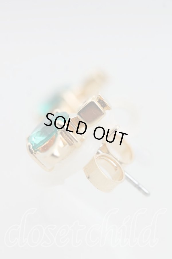 画像2: ヴィヴィアンウエストウッド 中古 / REINAピアス  ゴールドｘ水色  H-25-10-05-078-er-OD-ZH (2)