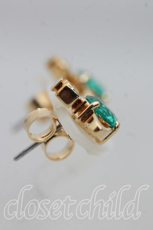 画像3: ヴィヴィアンウエストウッド 中古 / REINAピアス  ゴールドｘ水色  H-25-10-05-078-er-OD-ZH (3)