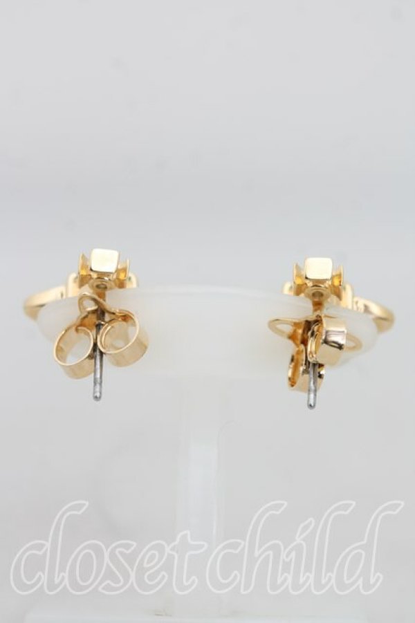 画像4: ヴィヴィアンウエストウッド 中古 / REINAピアス  ゴールドｘ水色  H-25-10-05-078-er-OD-ZH (4)