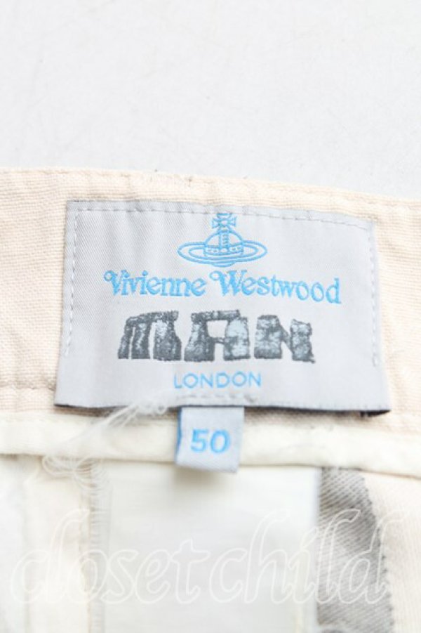 画像3: ヴィヴィアンウエストウッド MAN 中古 / アルコホリックカットオフパンツ 50（メンズXL） 生成ｘ紺  H-25-10-05-008-pa-OD-ZH (3)