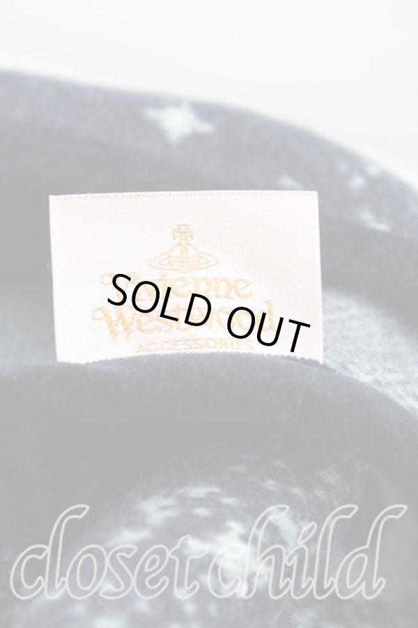 画像4: ヴィヴィアンウエストウッド 中古 / ミルキーウェイベレー帽  紺  H-25-10-05-081-ha-OD-ZH (4)