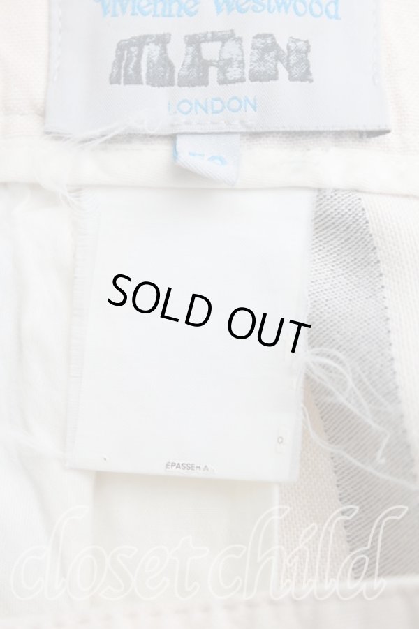 画像4: ヴィヴィアンウエストウッド MAN 中古 / アルコホリックカットオフパンツ 50（メンズXL） 生成ｘ紺  H-25-10-05-008-pa-OD-ZH (4)