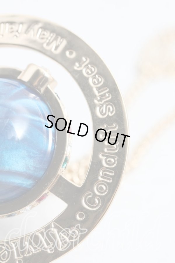 画像5: ヴィヴィアンウエストウッド 中古 / ジャイアントオーブネックレス  ゴールドｘ青  H-25-10-05-083-nl-OD-ZH (5)