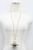 画像7: ヴィヴィアンウエストウッド 中古 / ジャイアントオーブネックレス  ゴールドｘ青  H-25-10-05-083-nl-OD-ZH (7)