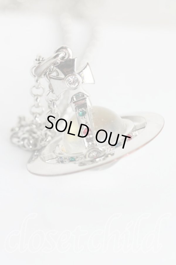 画像2: ヴィヴィアンウエストウッド 中古 / スモールオーブネックレス  シルバー  H-25-10-05-086-nl-OD-ZH (2)