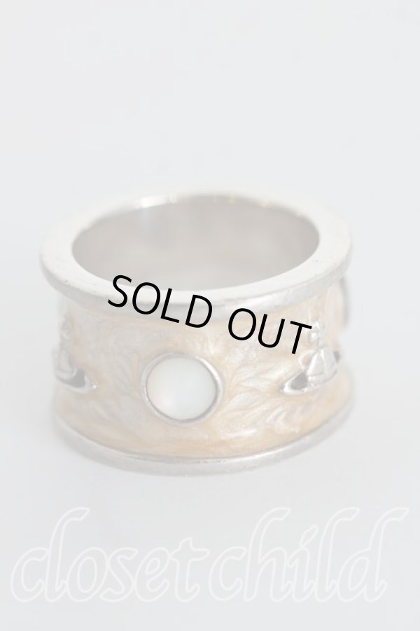 画像2: ヴィヴィアンウエストウッド 中古 / キングリング L(18号） シルバーｘベージュ  H-25-10-05-087-rg-OD-ZH (2)