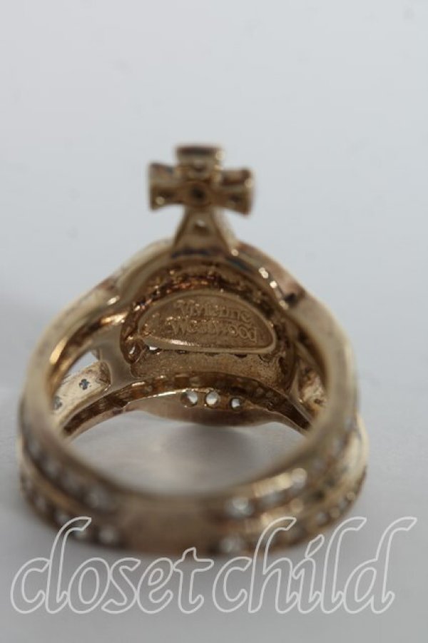 画像4: ヴィヴィアンウエストウッド 中古 / オーブリング M(13号) ゴールド  H-25-10-05-090-rg-IN-ZH (4)