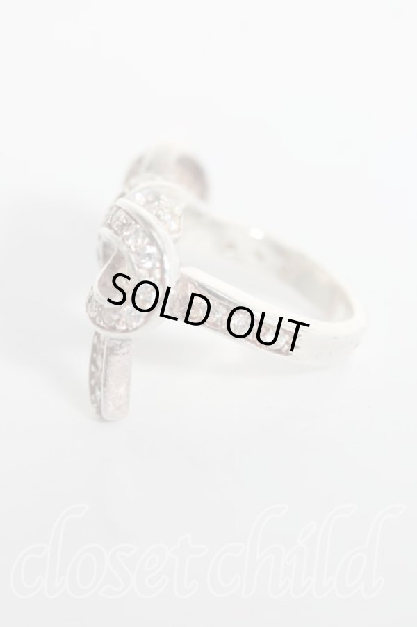 画像2: ヴィヴィアンウエストウッド 中古 / PAVE BOW リング S(12号) シルバー  H-25-10-05-091-rg-IN-ZH (2)