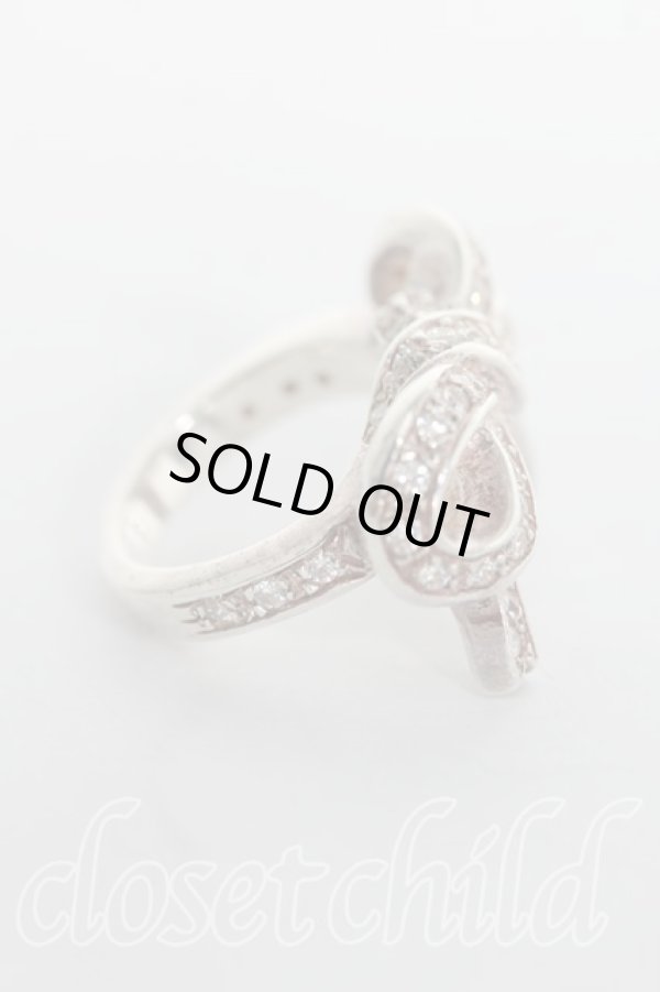 画像4: ヴィヴィアンウエストウッド 中古 / PAVE BOW リング S(12号) シルバー  H-25-10-05-091-rg-IN-ZH (4)