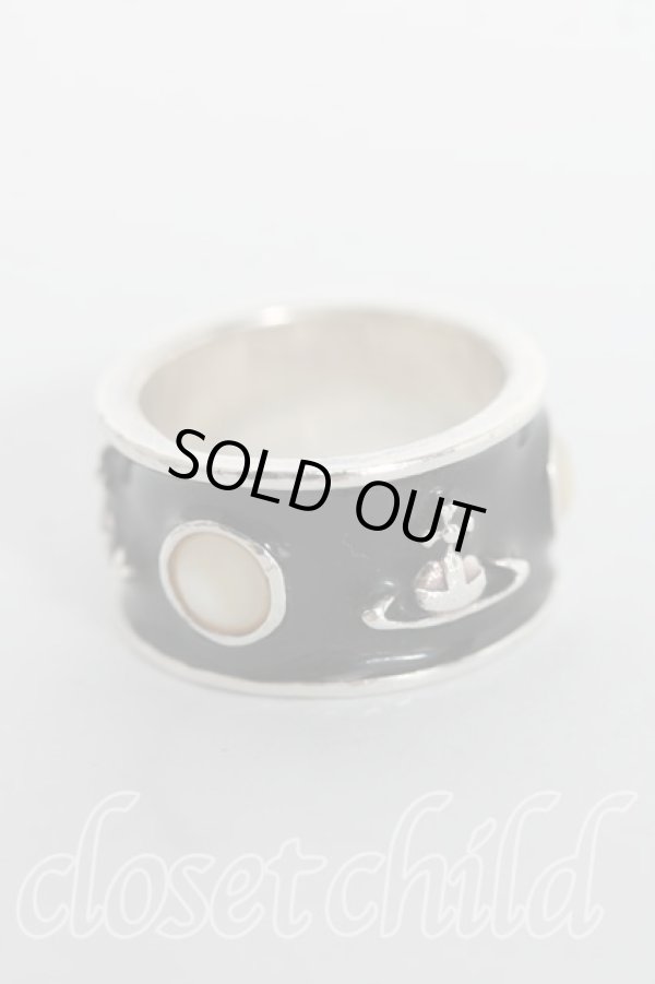 画像2: ヴィヴィアンウエストウッド 中古 / キングリング XS(11号） シルバーｘ黒  H-25-10-05-092-rg-OD-ZH (2)