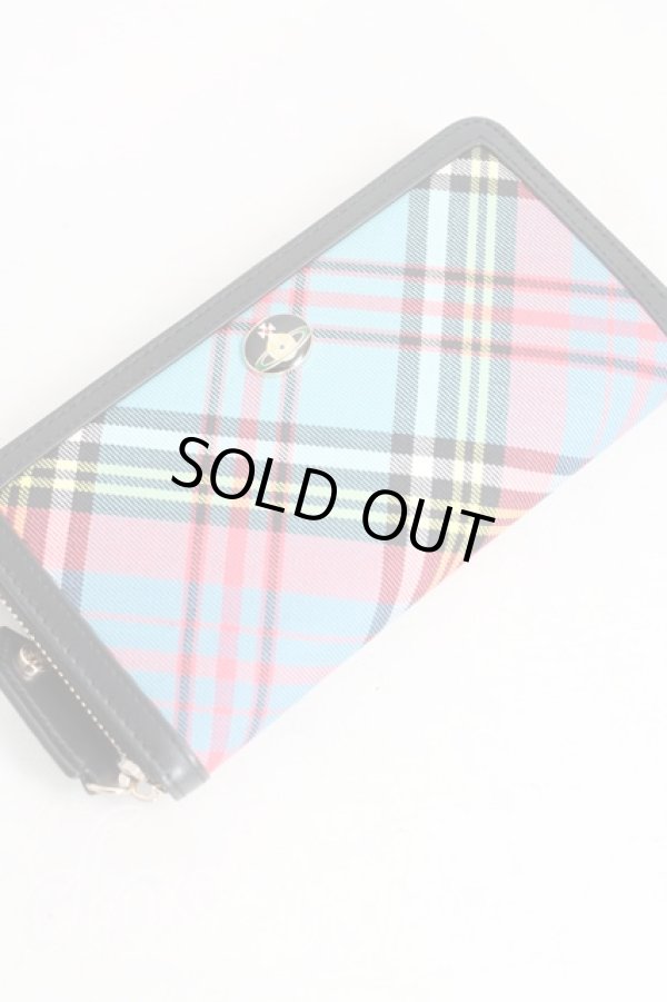 画像2: ヴィヴィアンウエストウッド 中古 / クラシックジップラウンド長財布  青  H-25-10-05-096-wa-OD-ZH (2)