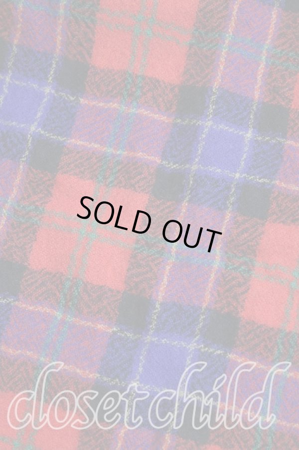 画像2: ヴィヴィアンウエストウッド 中古 / タータンチェックストール  赤  H-25-10-05-098-gd-OD-ZH (2)