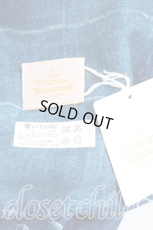 画像3: ヴィヴィアンウエストウッド 中古 / 星座柄ストール  青  H-25-10-05-099-gd-OD-ZH (3)