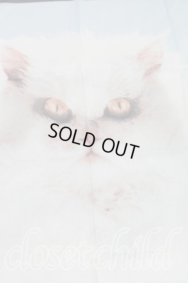 画像2: ヴィヴィアンウエストウッド 中古 / ハンカチ(ホワイトキャット)   H-25-10-05-119-gd-IN-ZH (2)