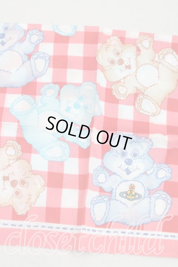 画像2: ヴィヴィアンウエストウッド 中古 / ハンカチ(テディベア)   H-25-10-05-122-gd-IN-ZH (2)