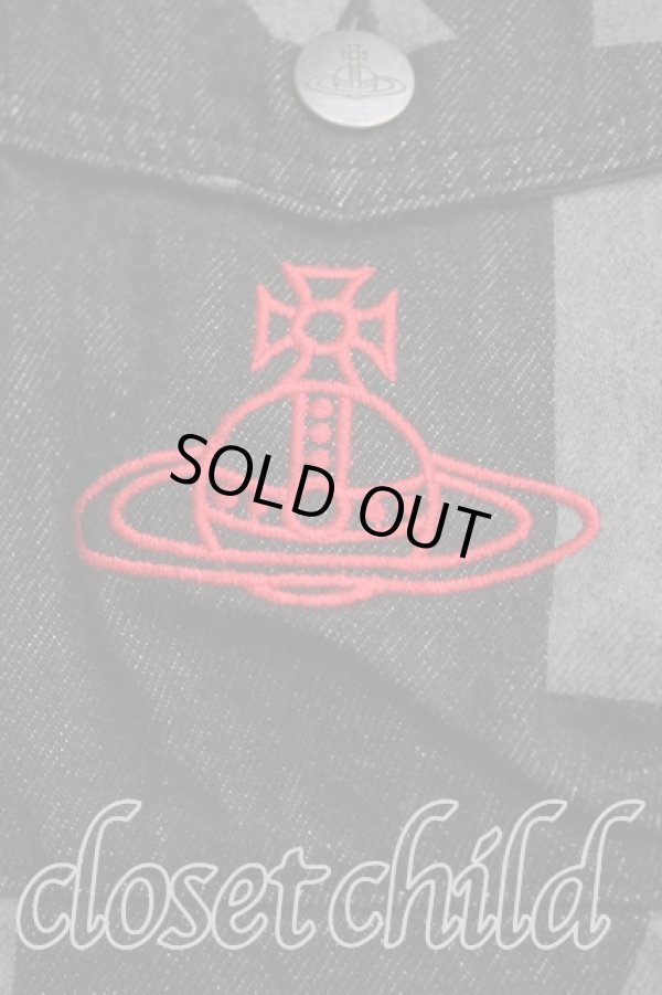 画像6: ヴィヴィアンウエストウッド 中古 / RED LABEL　PRINT DENIMジャケット 00（ワンサイズ） 黒  H-25-10-05-001-jc-OD-ZH (6)