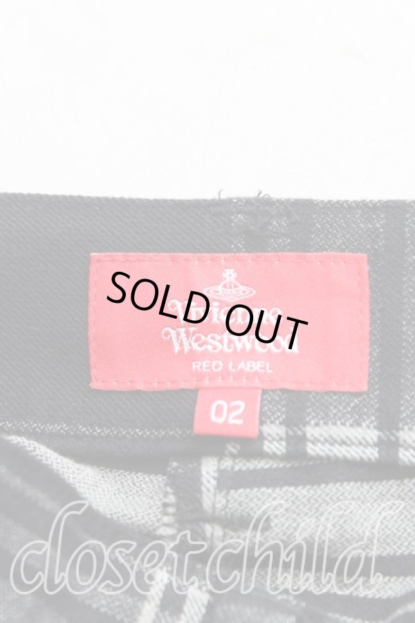 画像3: ヴィヴィアンウエストウッド 中古 / タータンチェックストレートパンツ 02(9号) 黒  H-25-10-05-016-pa-IN-ZH (3)