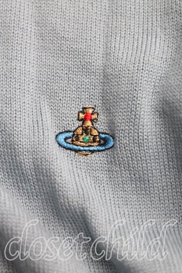 画像6: ヴィヴィアンウエストウッド 中古 / カラーオーブ刺繍ロングカーディガン S サックス  H-25-10-12-019-to-OD-ZH (6)