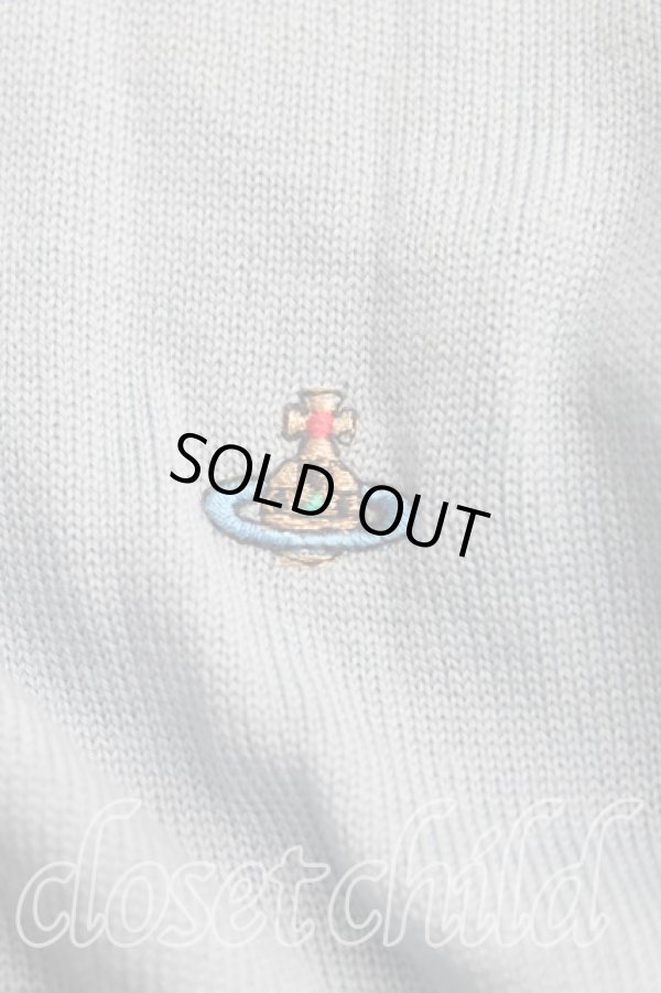 画像6: ヴィヴィアンウエストウッド 中古 / カラーオーブ刺繍ロングカーディガン S サックス  H-25-10-12-019-to-OD-ZH (6)