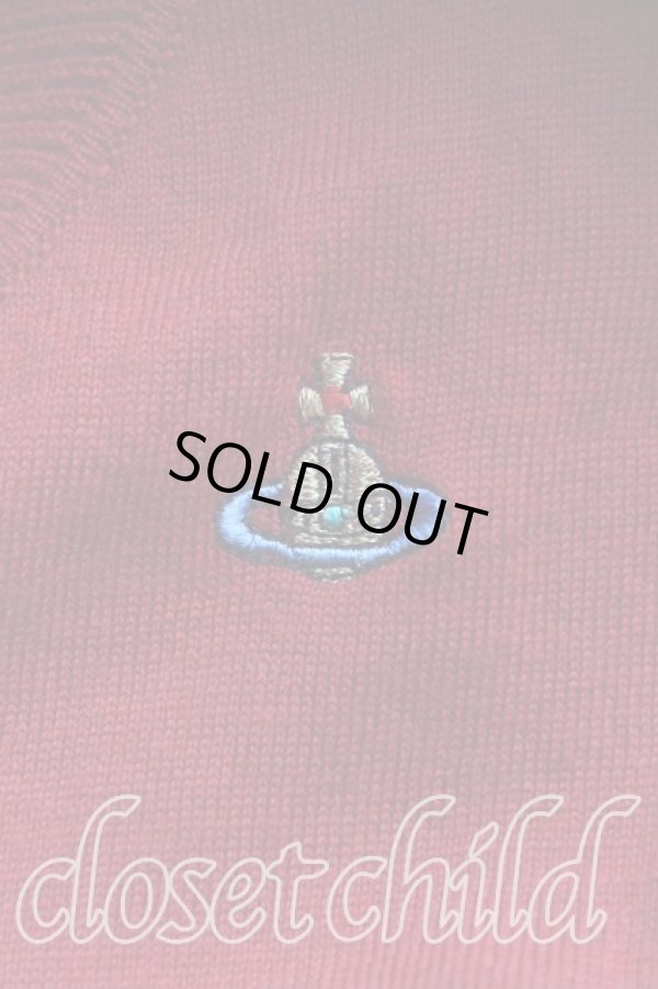 画像6: ヴィヴィアンウエストウッド 中古 / カラーオーブ刺繍カーディガン M 赤  H-25-10-12-021-to-OD-ZH (6)