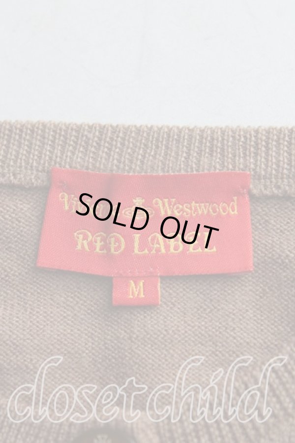 画像3: ヴィヴィアンウエストウッド 中古 / カラーオーブ刺繍カーディガン M 茶  H-25-10-12-023-to-OD-ZH (3)