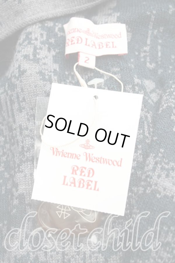 画像3: ヴィヴィアンウエストウッド 中古 / 総柄変形カーディガン 02（9号相当） 灰  H-25-10-12-026-to-OD-ZH (3)