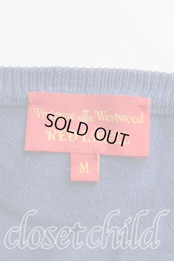 画像3: ヴィヴィアンウエストウッド 中古 / カラーオーブ刺繍カーディガン M 青  H-25-10-12-033-to-OD-ZH (3)