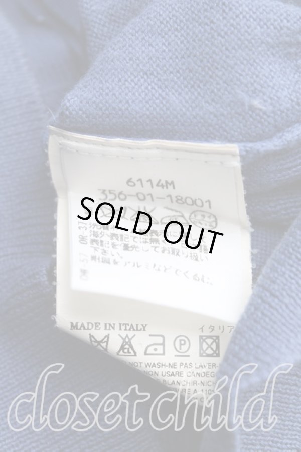 画像4: ヴィヴィアンウエストウッド 中古 / カラーオーブ刺繍カーディガン M 青  H-25-10-12-033-to-OD-ZH (4)