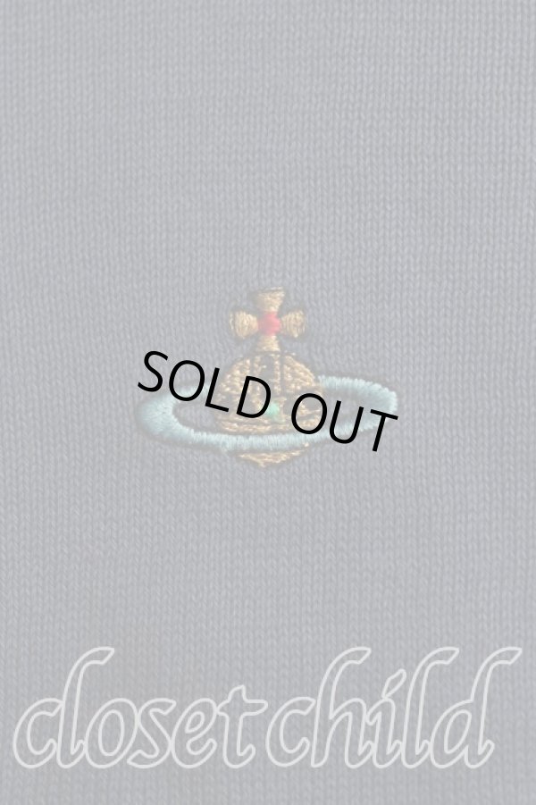 画像7: ヴィヴィアンウエストウッド 中古 / カラーオーブ刺繍カーディガン M 青  H-25-10-12-033-to-OD-ZH (7)