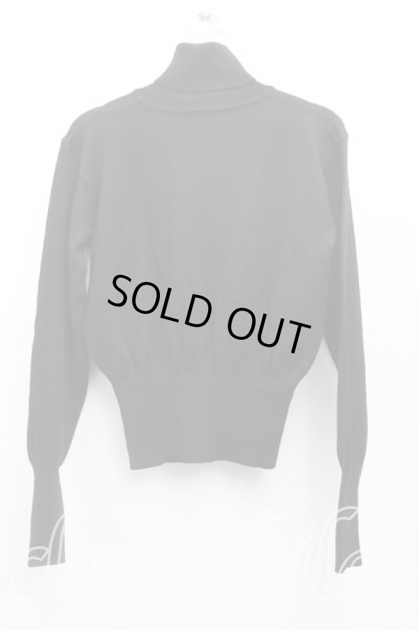 画像2: ヴィヴィアンウエストウッド 中古 / カラーオーブ刺繍タートルニット  黒  H-25-10-12-036-to-OD-ZH (2)