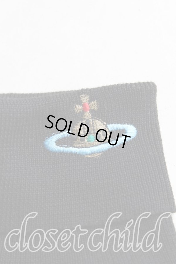 画像5: ヴィヴィアンウエストウッド 中古 / カラーオーブ刺繍タートルニット  黒  H-25-10-12-036-to-OD-ZH (5)
