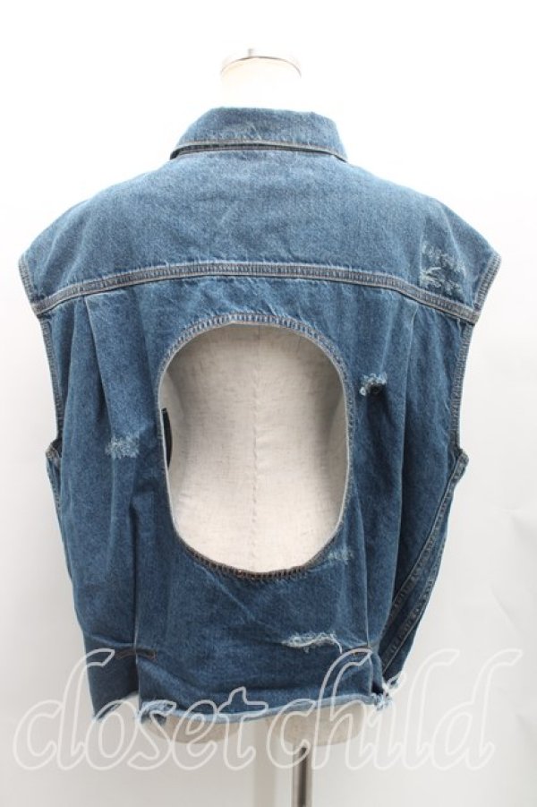 画像2: ヴィヴィアンウエストウッド 中古 / MARLENE VEST XL インディゴ  H-25-10-12-001-jc-IN-ZH (2)