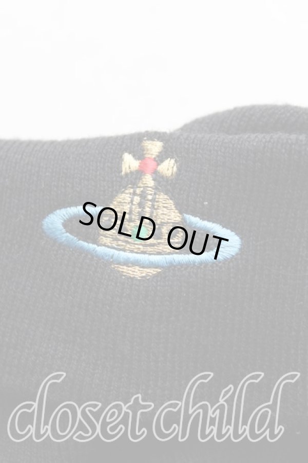 画像6: ヴィヴィアンウエストウッド 中古 / カラーオーブ刺繍タートルニット M 黒  H-25-10-12-040-to-OD-ZH (6)
