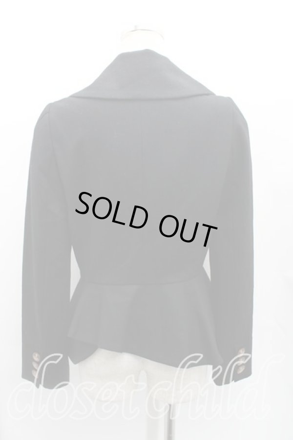 画像2: ヴィヴィアンウエストウッド 中古 / ラウンドカラーアシメジャケット 3（11号相当） 黒  H-25-10-12-042-jc-OD-ZH (2)