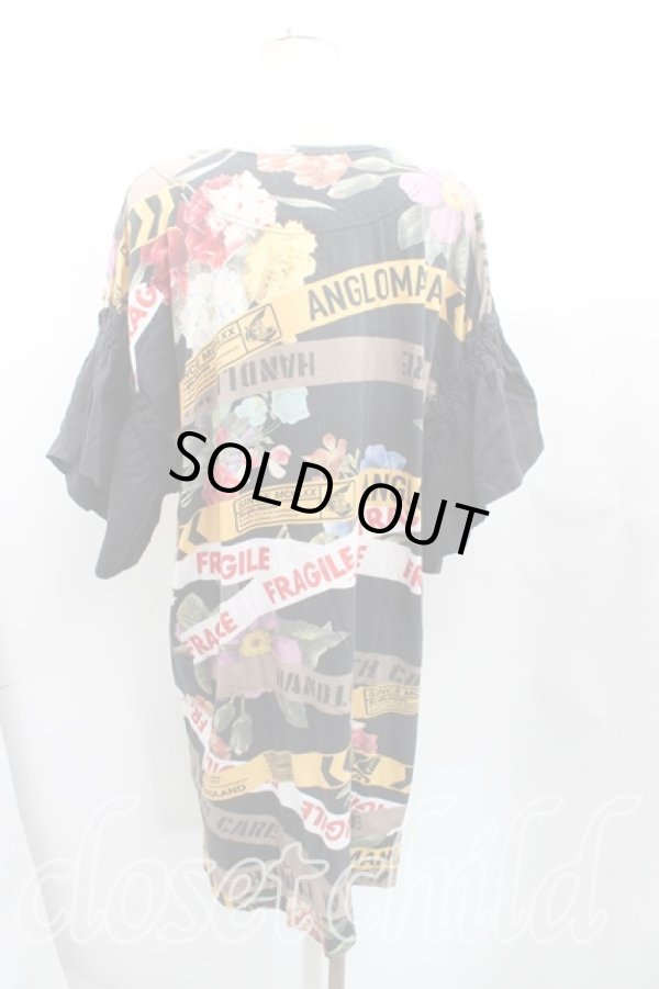 画像2: ANGLOMANIA 中古 / ダクトテープカットソーワンピ 38（M相当） 黒  H-25-10-12-044-op-OD-ZH (2)