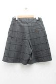 画像2: ヴィヴィアンウエストウッド 中古 / 格子チェックハーフパンツ 3（11号相当） 灰  H-25-10-12-048-pa-OD-ZH (2)
