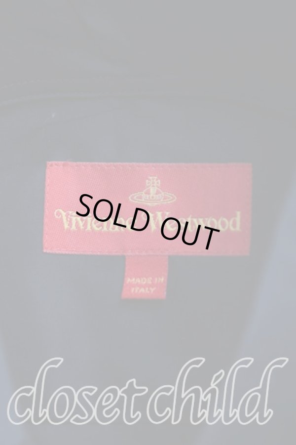 画像3: ヴィヴィアンウエストウッド 中古 / カラーオーブ刺繍シャツ 40（9号相当） 黒  H-25-10-12-052-bl-OD-ZH (3)