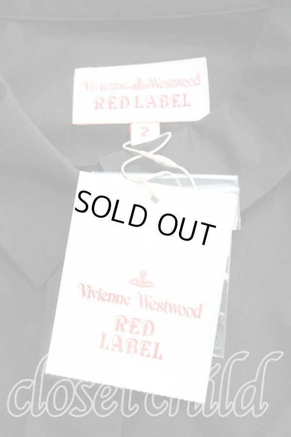 画像3: ヴィヴィアンウエストウッド 中古 / 単色オーブ刺繍比翼半袖シャツ 2（9号相当） 黒  H-25-10-12-054-bl-OD-ZH (3)