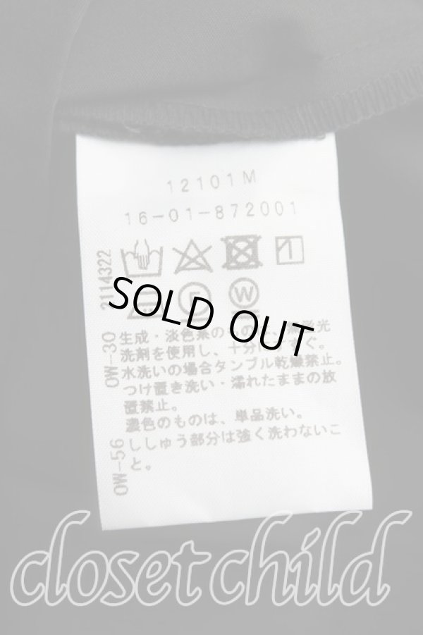 画像4: ヴィヴィアンウエストウッド 中古 / 単色オーブ刺繍比翼半袖シャツ 2（9号相当） 黒  H-25-10-12-054-bl-OD-ZH (4)